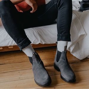 Men’s Black/Gray Blundstone 585 Chelsea Boots